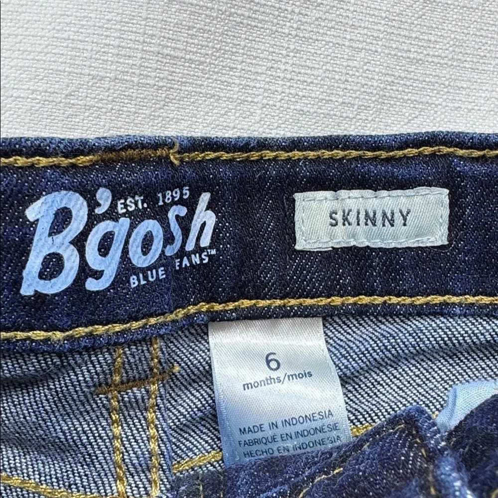 OshKosh B'gosh Dark Blue‎ Distressed Jeans with Leopard Accents